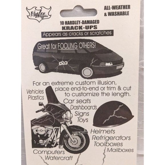 NWT Stickers Car Decals Krack Ups Scratches Hardly Dangerous Cracks  TY2K 2001 - Picture 9 of 10